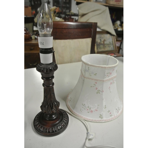 459 - A matching pair of table lamps with floral shades