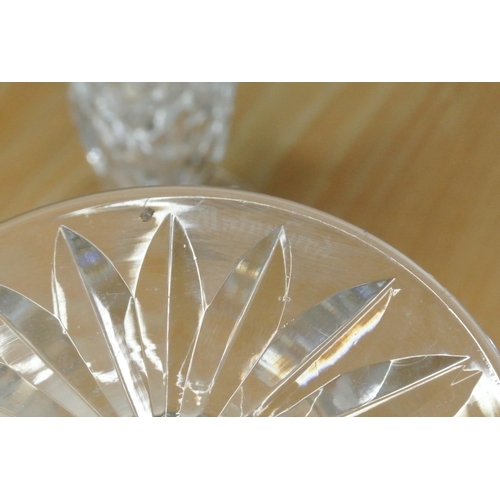 140 - A pair of Waterford crystal flower vases & a Waterford crystal jam pot