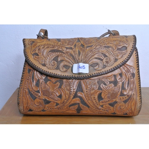 165 - A decorative leather handbag