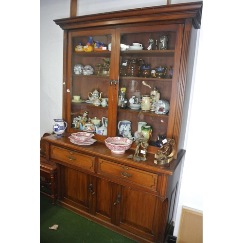 175 - A stunning antique mahogany bookcase bureau.