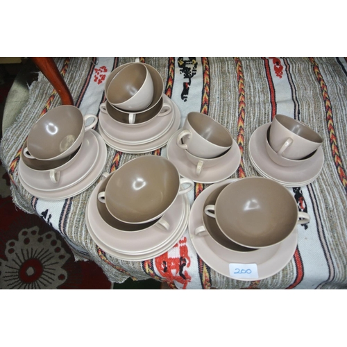 200 - A large Poole pottery C54 part dinner set