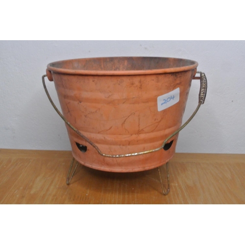 204 - A small fire bucket.