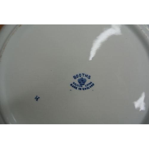 237 - An unusual antique Booths willow pattern plate with built in warmer.