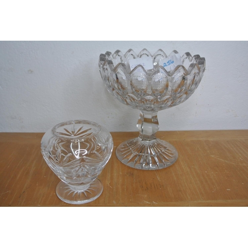 256 - A small Tyrone crystal vase and a footed glass bowl