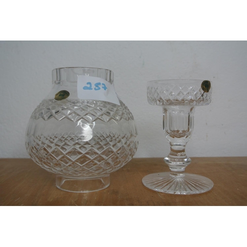 257 - A Tyrone crystal candle holder