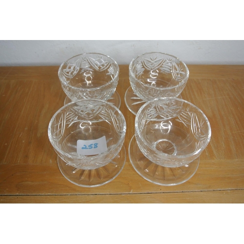 258 - A set of four Waterford crystal pudding bowls