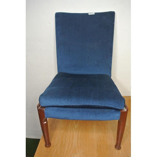 273 - A blue velvet upholstered occasional chair