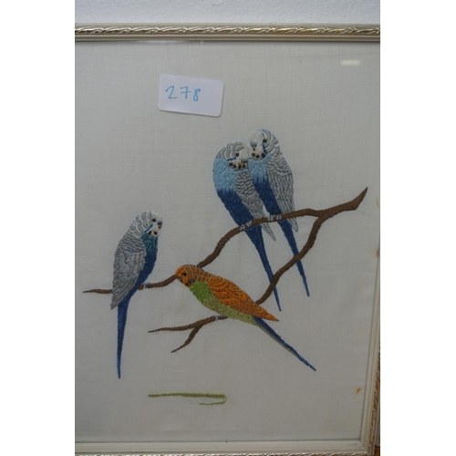 278 - A nice pair of handcrafted bird pictures