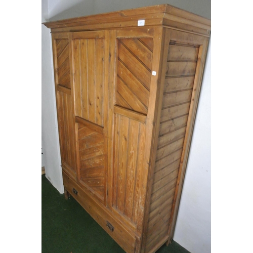 279 - A very good single door pine wardrobe with drawer