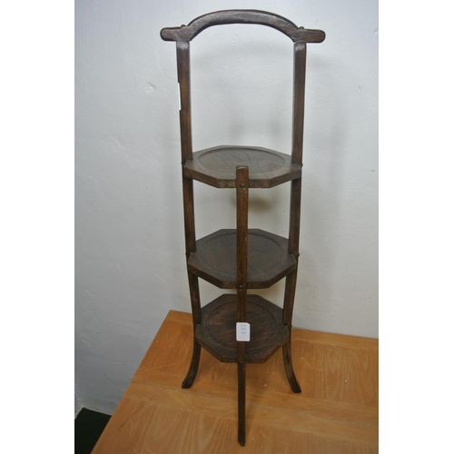 287 - A vintage three tier folding cake stand