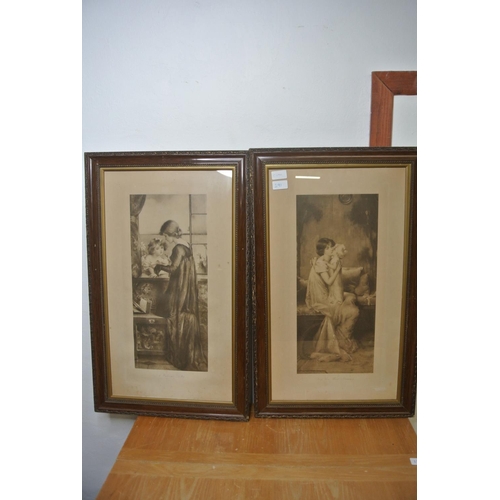 291 - A pair of antique prints by Maude Goodman set in beautiful frames.