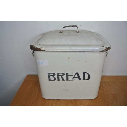 299 - A vintage enamel bread bin