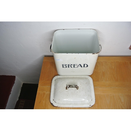 299 - A vintage enamel bread bin