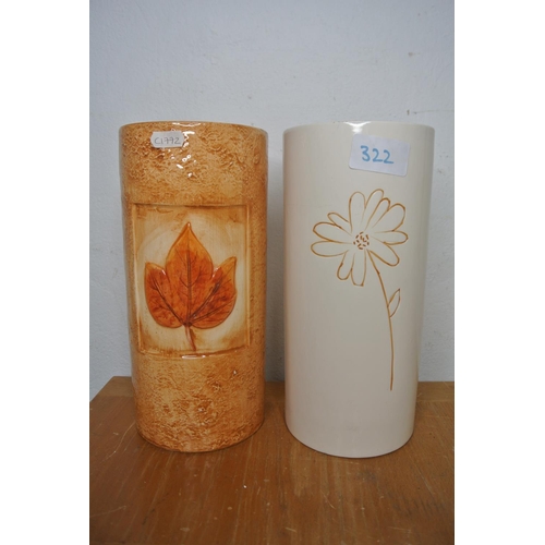 322 - 2 large decorative vases.