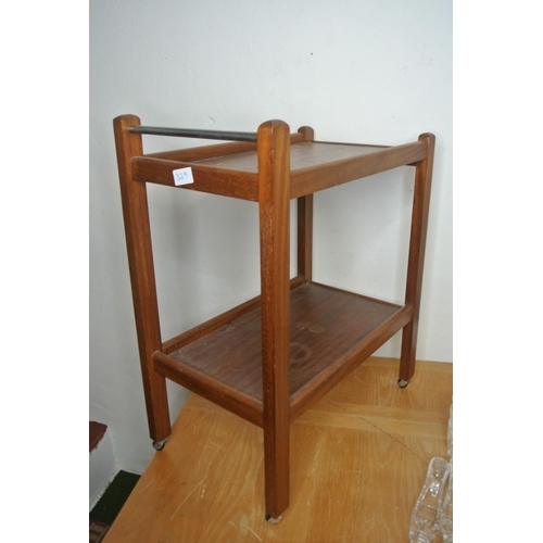 329 - A vintage wooden hostess trolley