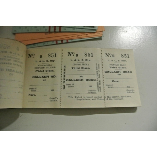 394 - A large collection of antique tickets, to include advertisement, railway, theatre, cinema and more