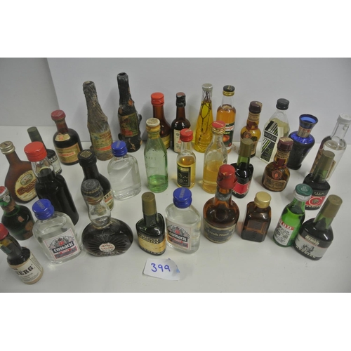 399 - A collection of various alcohol / spirit miniatures