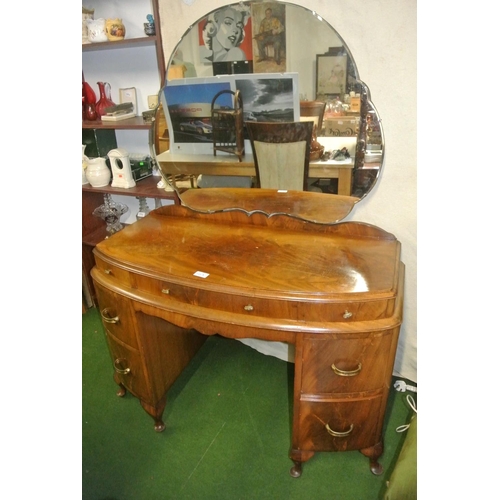 403 - An antique mirror back dressing table.