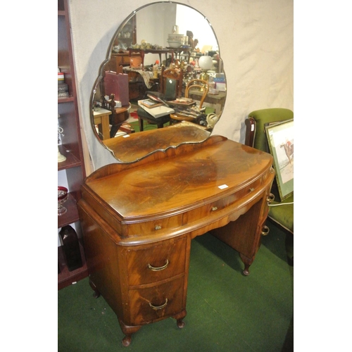 403 - An antique mirror back dressing table.