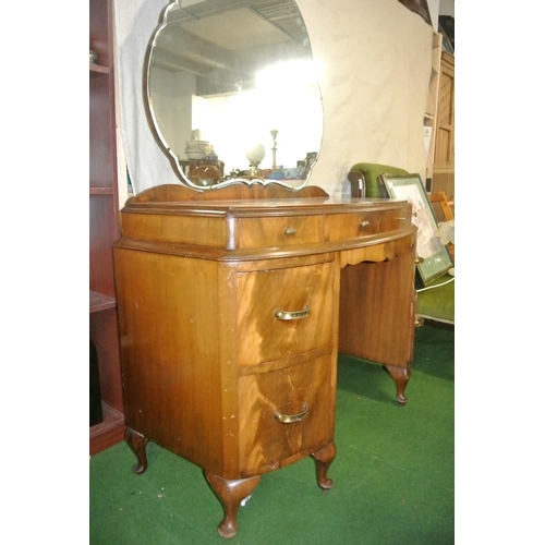 403 - An antique mirror back dressing table.