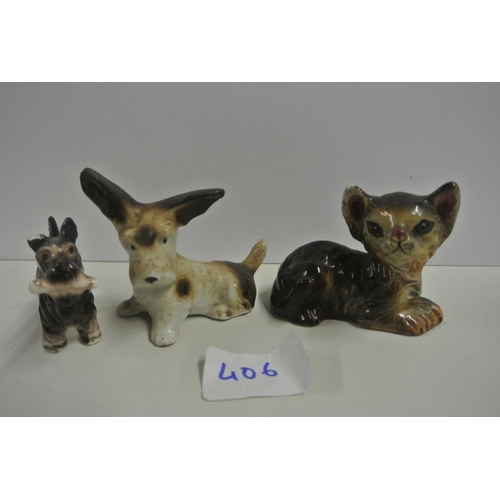 406 - An assortment of small ceramic figurines