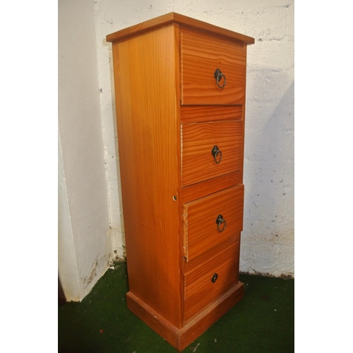 422 - A matching pair of pine lockers / chest of drawers