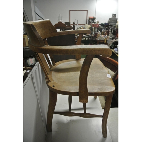 436 - An antique captain's / smoker's chair