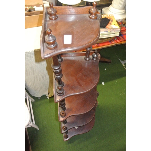 464 - An antique / vintage five-tiered corner whatnot display unit