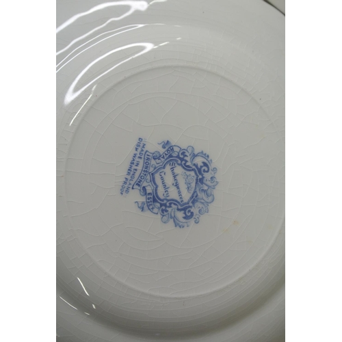 68 - Two large serving platters a/f & Five blue and white plates