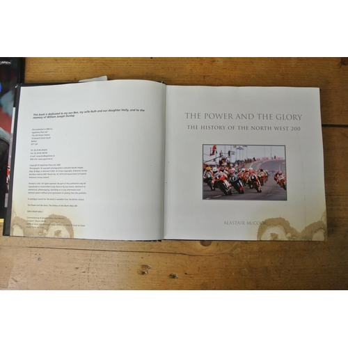 88 - A collection of Motorycyle interest books to include a signed copy by Alastair McCook.