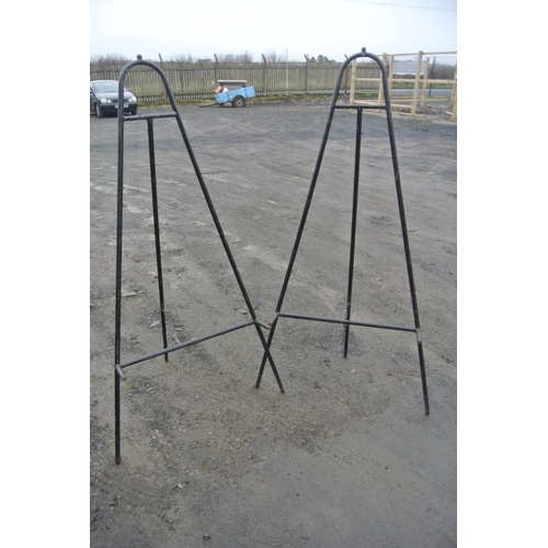 514 - A pair of large metal easels.