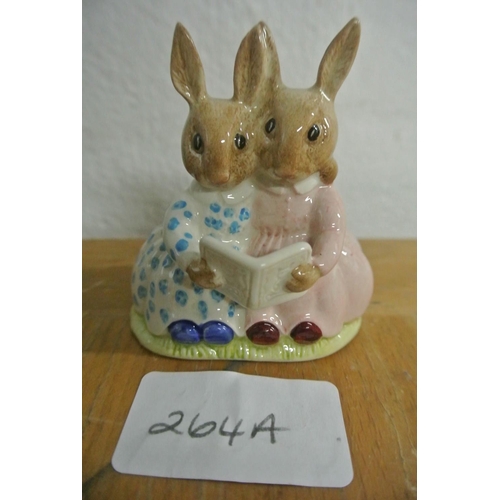 264A - Two Bunnykin figurines 'Ballerina' & 'Storytime'