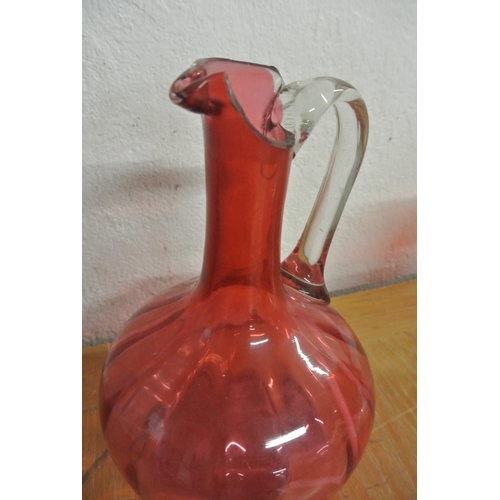 393 - A collection of antique and vintage ruby glass, to include a two stunning jugs and more (some a/f)