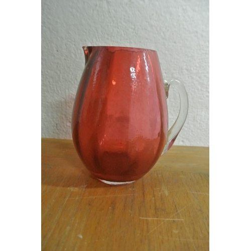 393 - A collection of antique and vintage ruby glass, to include a two stunning jugs and more (some a/f)