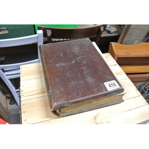 410 - An antique/ Victorian photo album with contents.