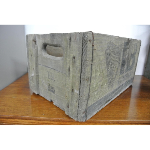 76 - A vintage wooden advertising crate reading, IB COMPANY.