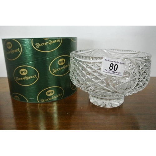 80 - A stunning Tyrone crystal footed bowl.