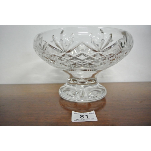 81 - A stunning Tyrone crystal footed bowl.