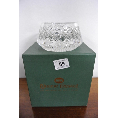 89 - A beautifully made cut glass ashtray.