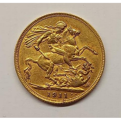 381B - A full King George Sovereign, dated 1911.