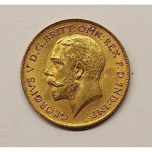 381d - A King George half Sovereign, dated 1912.