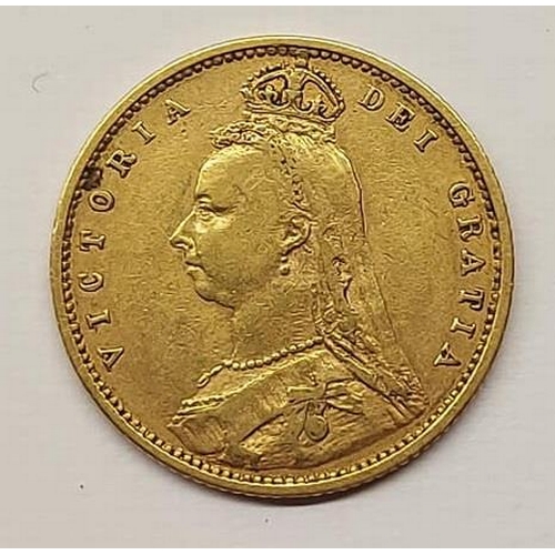 381H - A Queen Victoria/ Victorian half sovereign, with Shield back, dated 1892.