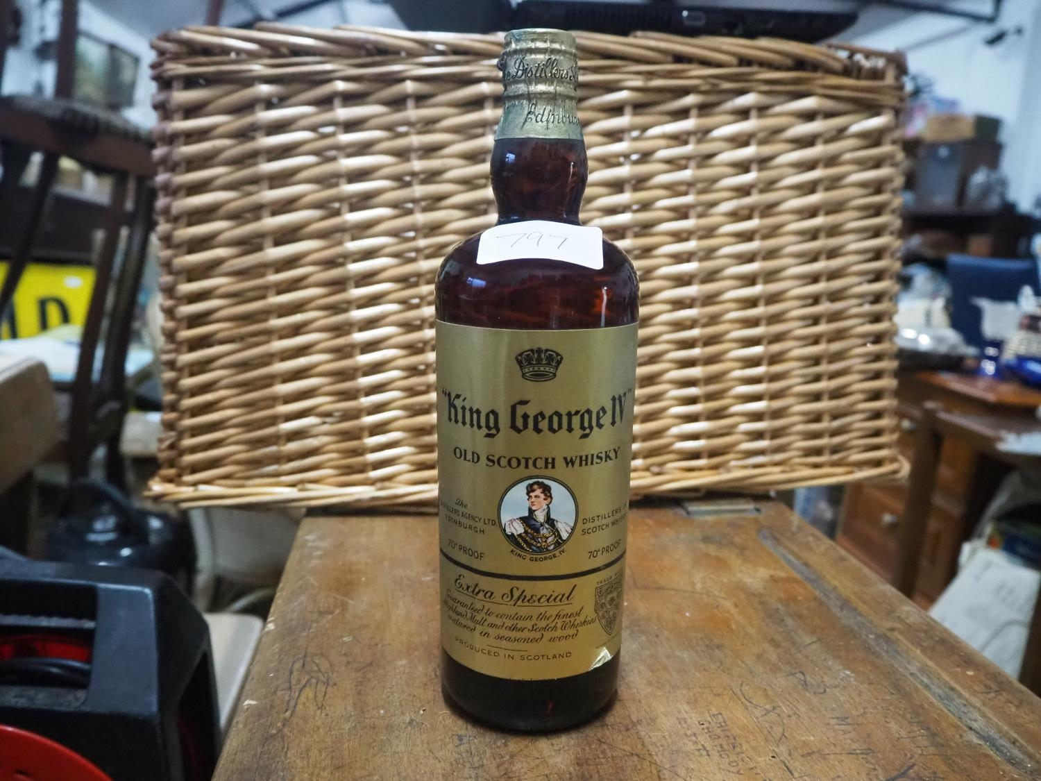 A vintage bottle of King George IV Extra Special Old Scotch