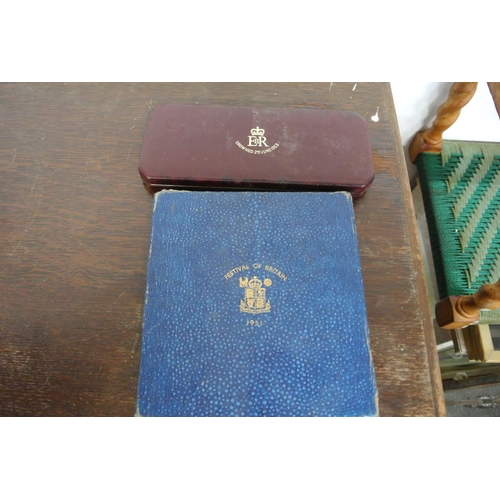 133 - A cased set of Royal Mint coins 'Crowned 2nd June 1953' along with a cased of Royal Mint coins 'Fest... 