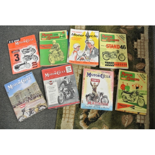 162 - A collection of vintage motor cycle magazines.