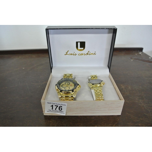 176 - A presentation wristwatch set 'Luis Condini'.