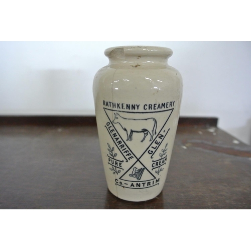 178 - An antique stoneware jar reading, 'James Keiller and sons - Dundee Marmalade. Along with another ant... 