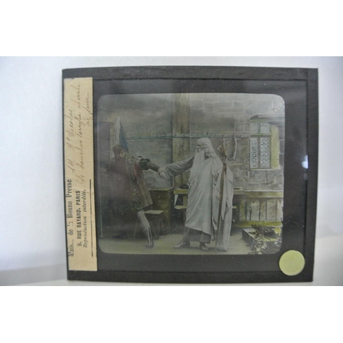 180 - A collection of vintage magic lantern slides produced by Maison de la Bonne Presco.