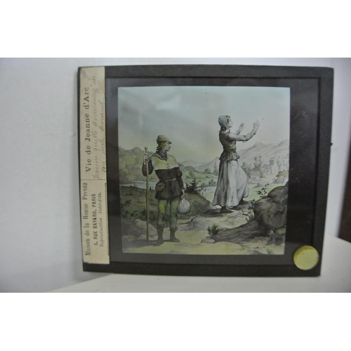 180 - A collection of vintage magic lantern slides produced by Maison de la Bonne Presco.