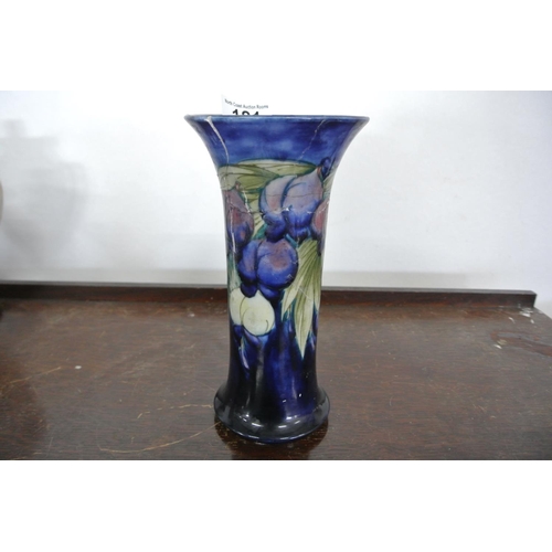 181 - A vintage Moorcroft vase (a/f).